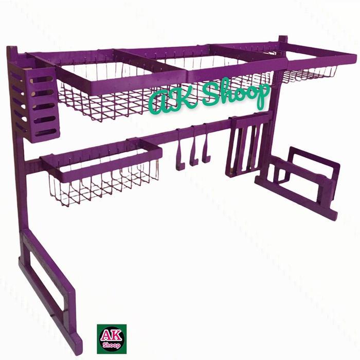 PROMO rak piring wastafel serbaguna 85cm/rak wastafel cuci piring 85cm BISA GRAB