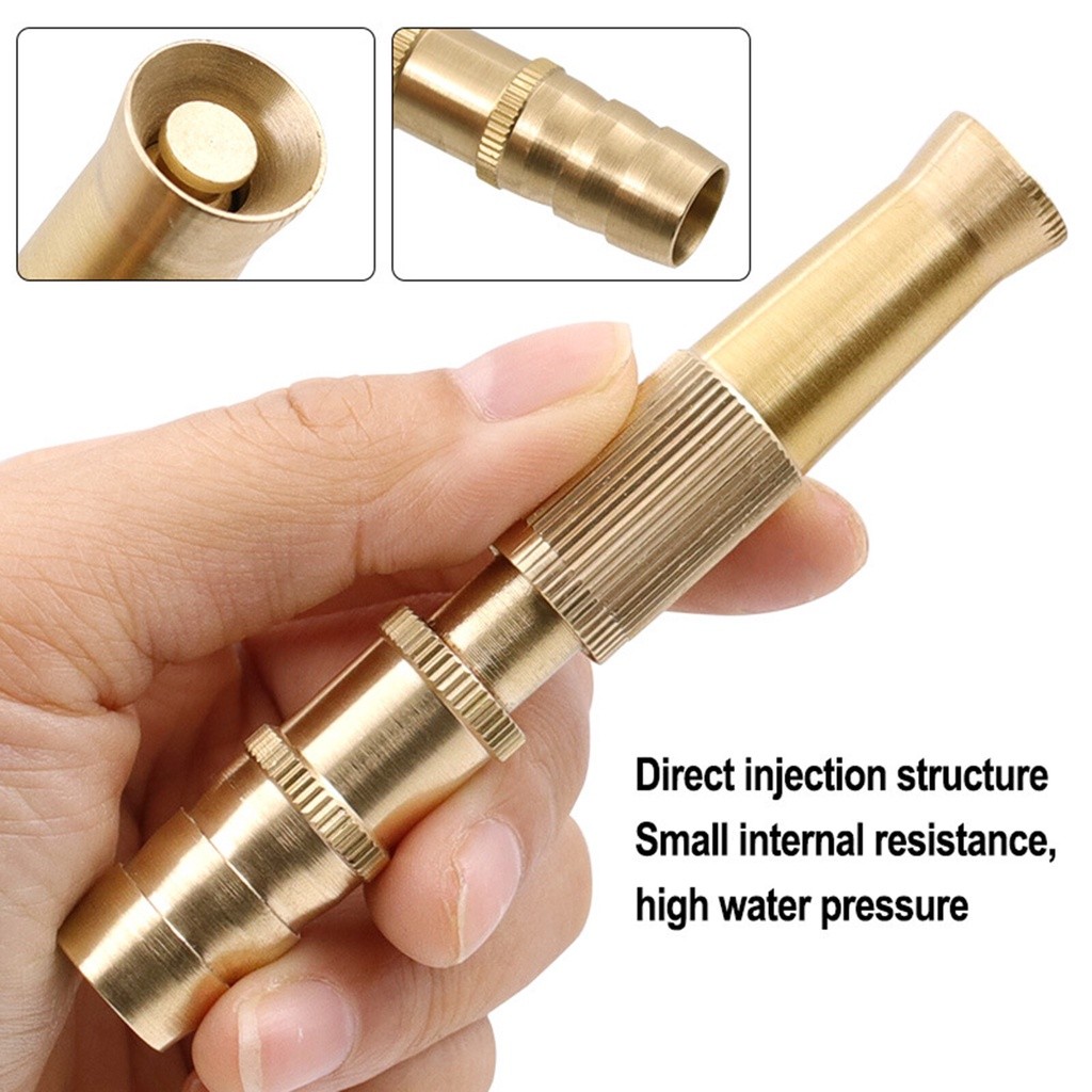 Nozzle Sprayer Semprotan Air Kuningan Lurus/Copper Inline Nozzle Hose Nozzle