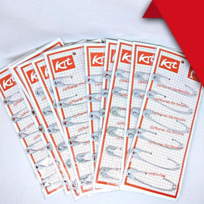 Peniti Jumbo 12Card Peniti Besar Silver 72Pcs Populer