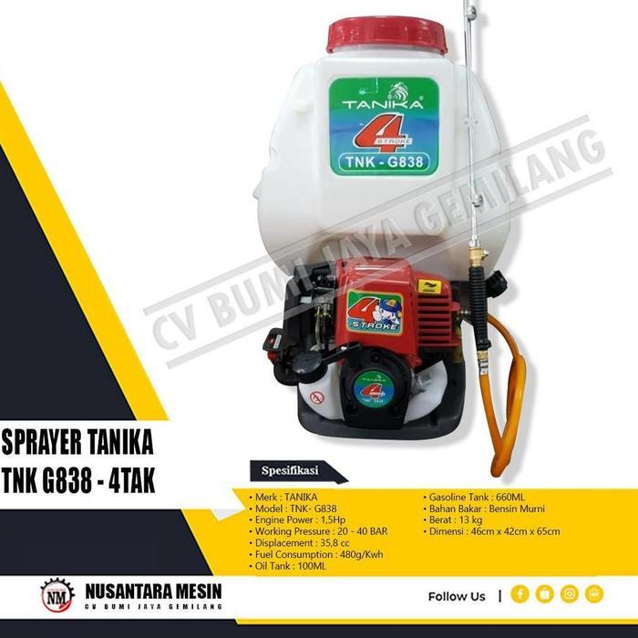 Terbaru MESIN SEMPROT HAMA / KNAPSACK POWER SPRAYER TANIKA TNK G838 - 4TAK