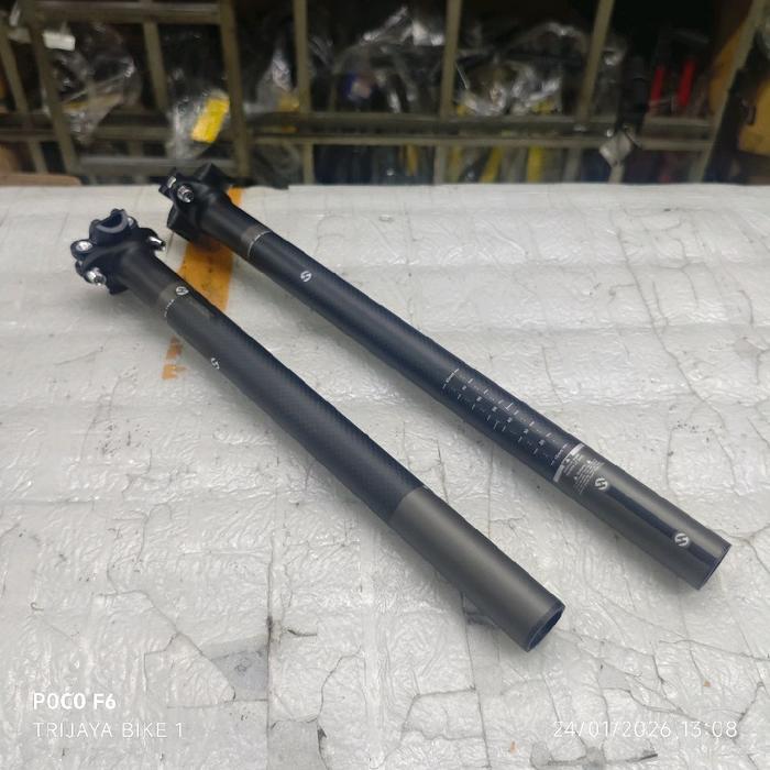 Polygon Seatpost Toseek 27.2 30.8 31.6 Carbon Ultra Light 350Mm 400Mm Tiang Sadel Carbon Toseek 27.2
