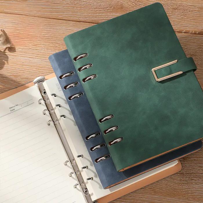 KHUSUS GROSIR [BISA CUSTOM] Binder Notebook Kulit Ukuran A5 Custom/ Buku Binder A5