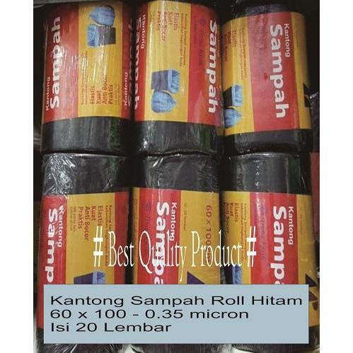 "New" Plastik Sampah Roll / Trash Bag 60 x 100 - Hitam