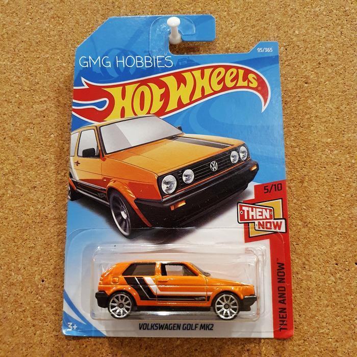 VW Volkswagen Golf MK2 Orange Hotwheels Hot Wheels Diecast Mobil