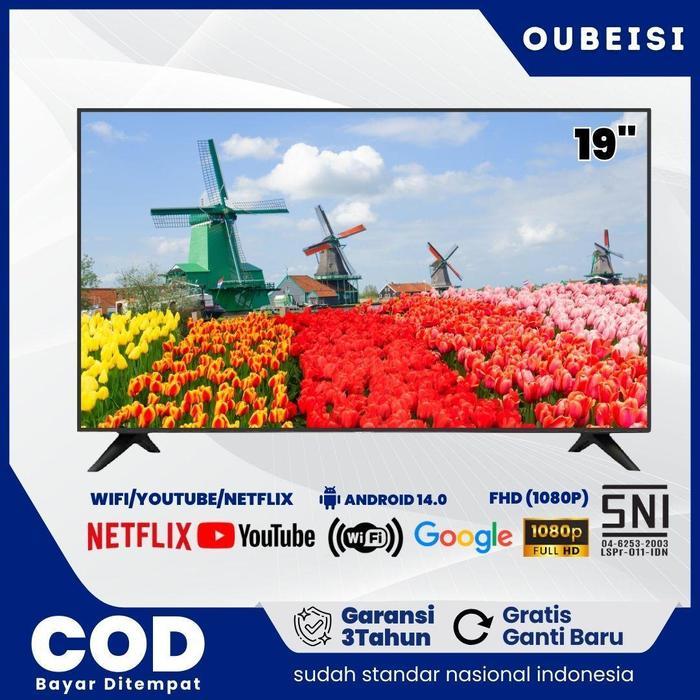 OUBEISI TV 21" Android 14.0 Smart TV Dolby Audio YouTube Netflix Prime Video Casting Sistem Google W