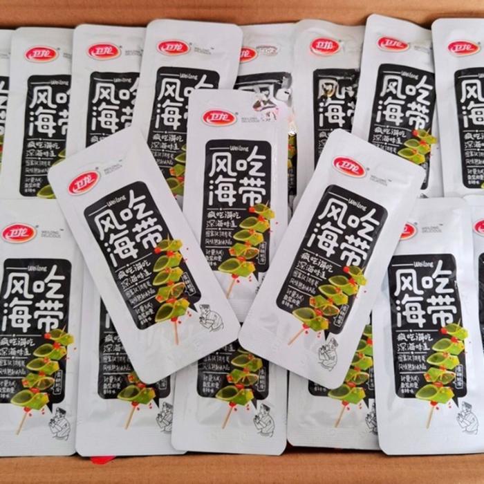 Weilong Snack Rumput Laut Pedas Gurih Siap Saji Makanan Khas China Termurah