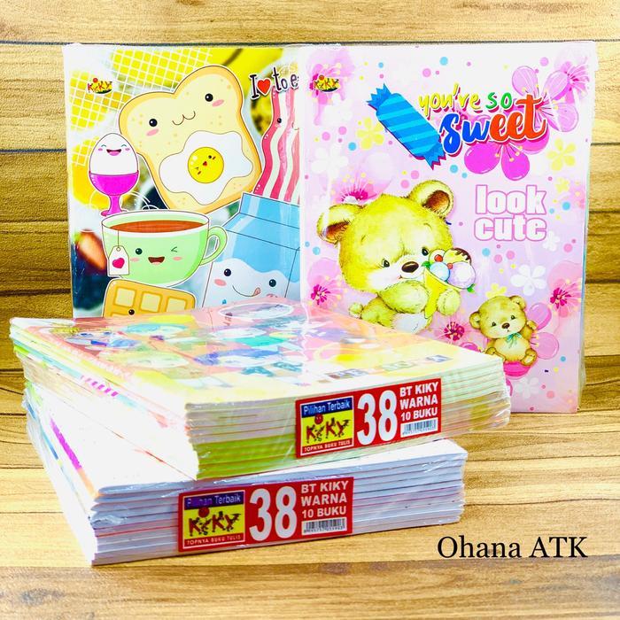 Buku Tulis Kiky Warna 38 Lembar Isi 10 Buku Pasti Ori