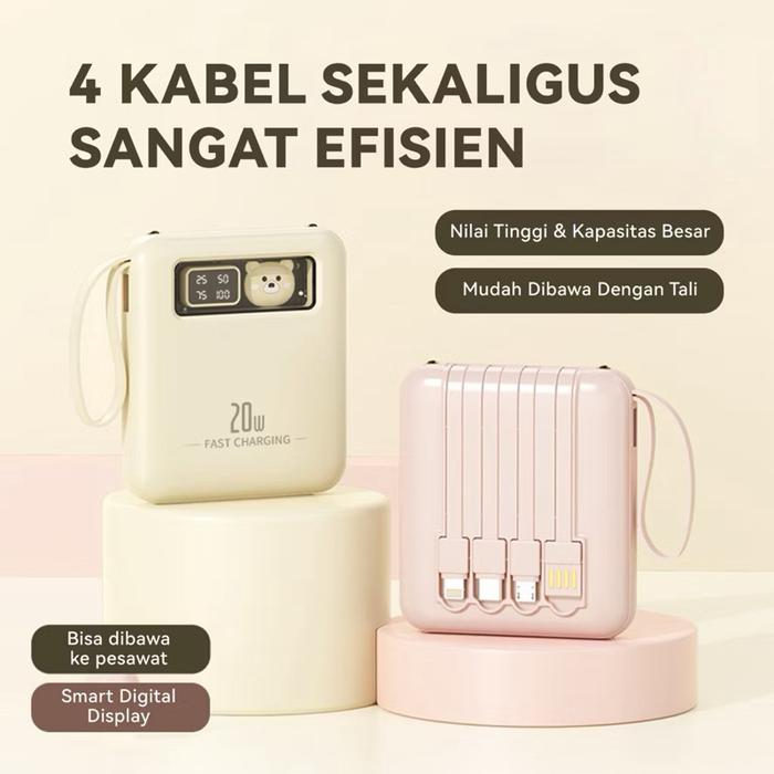 Powerbank Murah Lucu Mini 20000mAh LOGO CCC Power Bank Stay Connected Pawer Bank Original 100% Ori