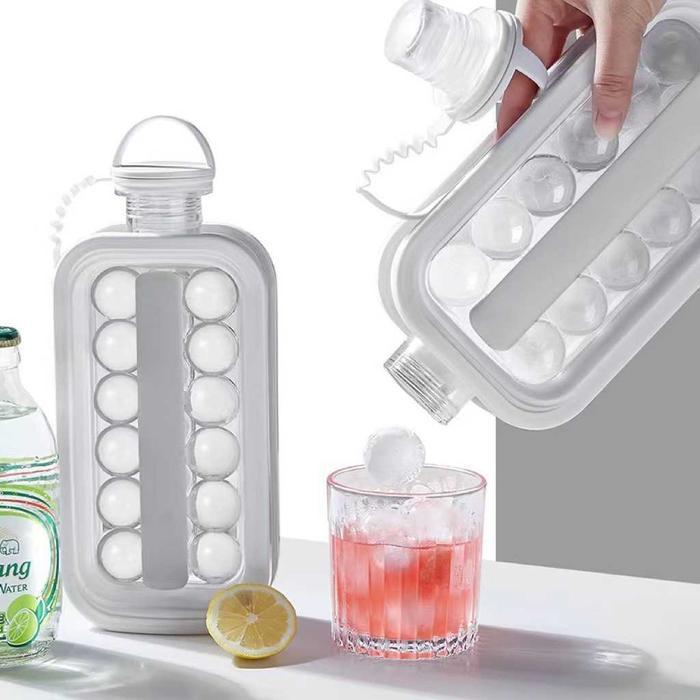 Botol Cetakan Es Batu Kotak Bulat Besar Kristal Ice Cube Maker Tray