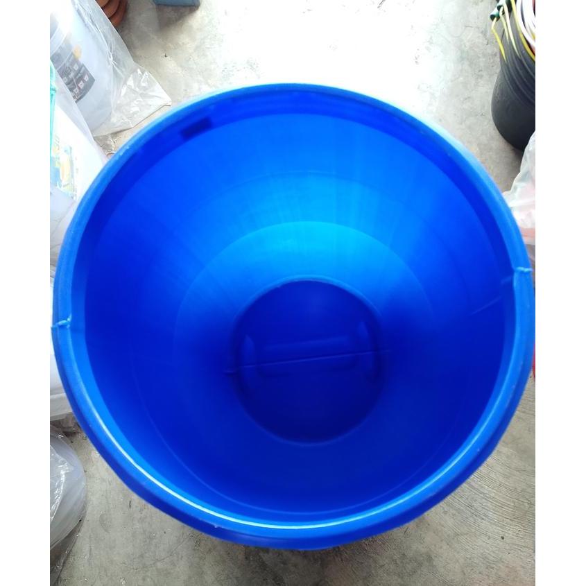 Tong Air Besar 120 Liter BIRU / Tong Air Tutup Plastik Green Leaf 120 Liter Tebal dan Kuat / Tong