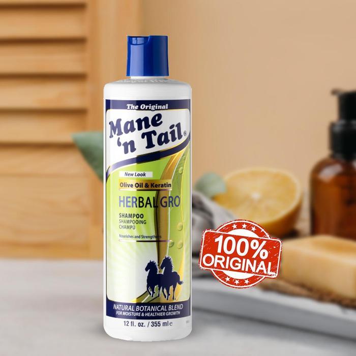 Mane 'N Tail Herbal Gro Shampoo/Sampo Kuda Mane 'N Tail Herbal Gro 355 Ml Membersihkan Perawatan