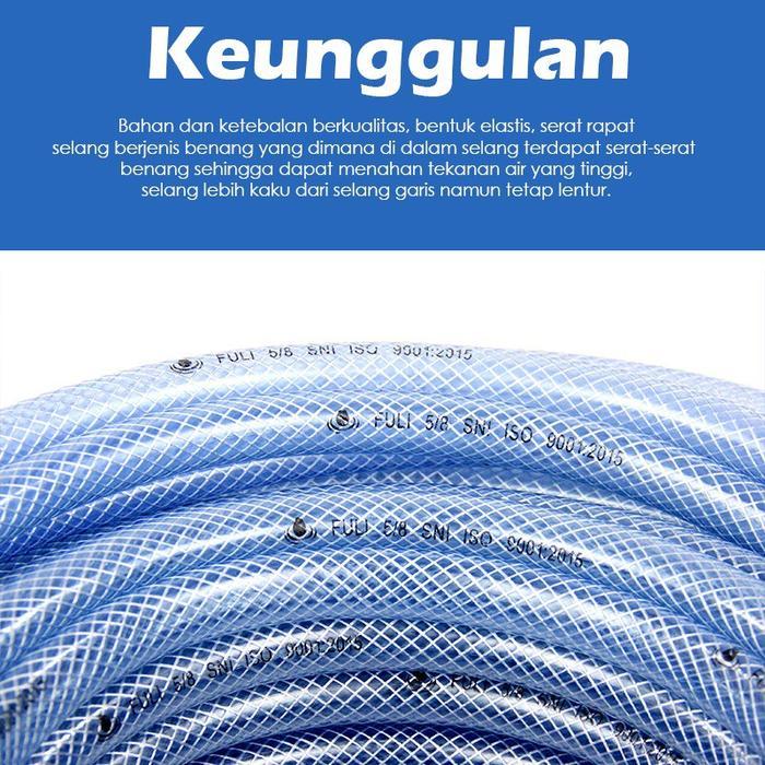 NEW PRODUK GEMUK SELANG AIR BENANG TRANSPARAN 50 METER SELANG AIR CUCI MOTOR SELANG AIR 100 METER