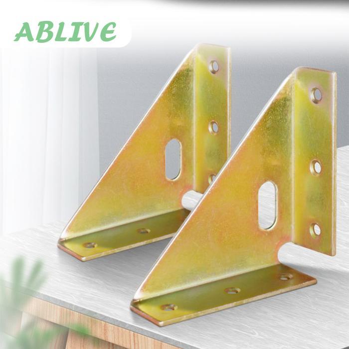 4pcs Bracket Konektor Sudut Segitiga Bracket Siku Sudut Siku Bracket Corner Ujung Ambalan Lemari