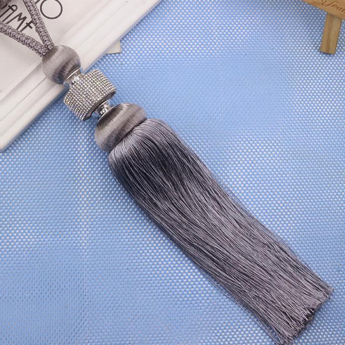 [] 2Pcs Tali Gorden Kristal Tassel Tali Gorden Jendela Panjang Tali Gorden Rumbai Mewah