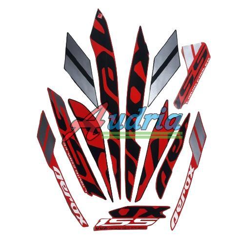 Striping Sticker Motor Yamaha Aerox 155 VVA 2019 Merah