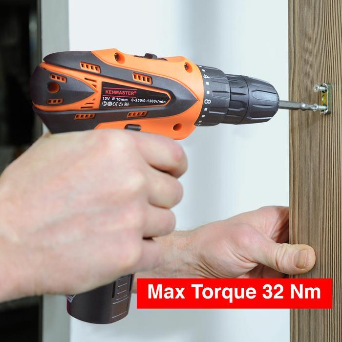 Kenmaster Bor Cordless Drill 10Mm 12V -Km-12/Bor Tanpa Kabel - Bor081
