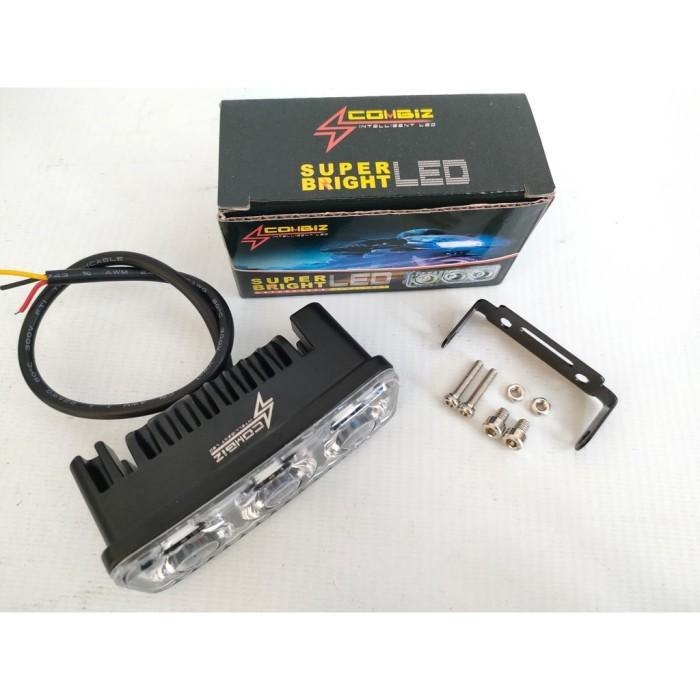 FREE ONGKIR LAMPU TEMBAK SOROT 3 MATA LED 2 12VOLT 35WATT MODE NORMAL/FLASH KEDIP BISA COD