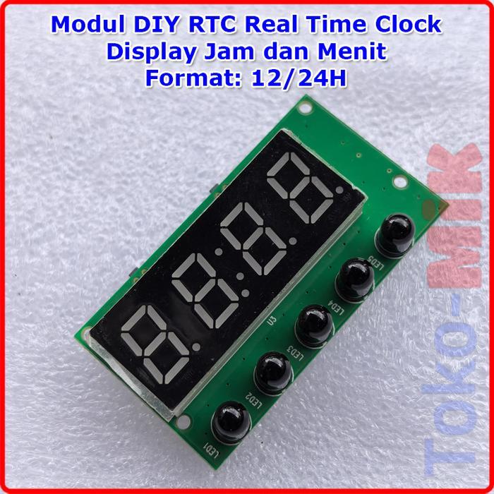 DIY Modul RTC Real Time Clock RTC Module Modul Pencacah Waktu LED Display Waktu Jam dan Menit Format