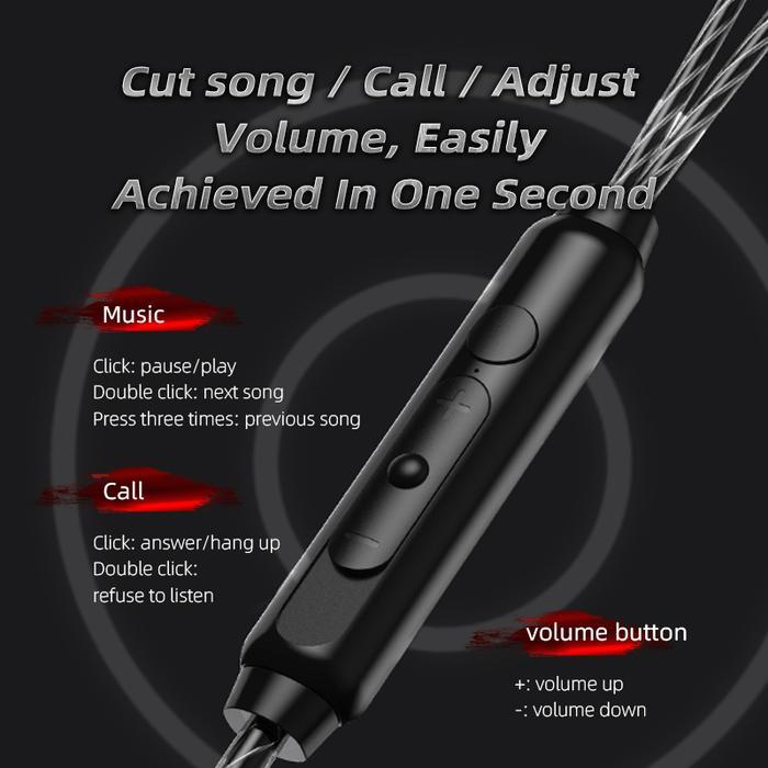 Qkz Ak7 Hifi Headset Headphone Gaming Heavy Bass With Mic Terjamin