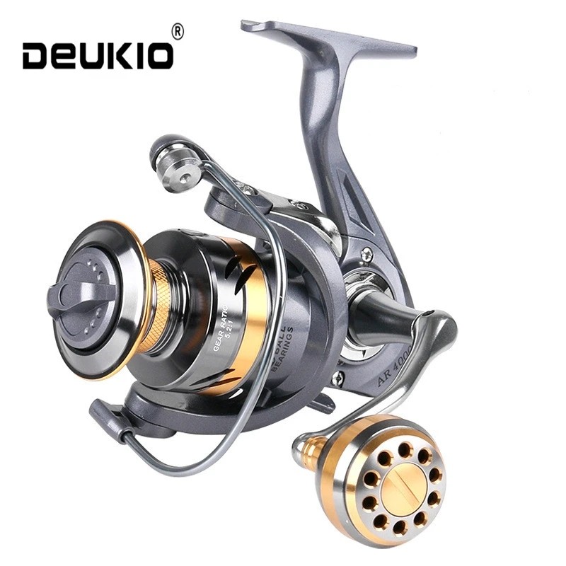 DEUKIO Fishing Reel AR2000-7000 Spinning Reel Metal Spool Max Drag 12KG Saltwater Reel Fishing