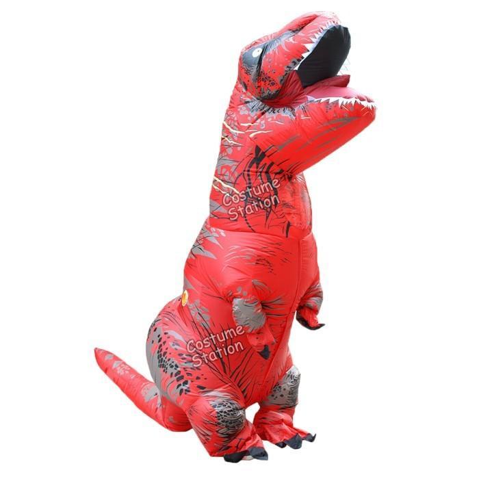 Kostum Dinosaurus T-Rex Angin - Merah