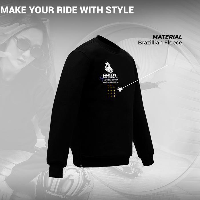 Jaket Rabbit And Wheels Crewneck Y2K Jaket Touring Rnw Original