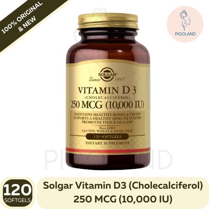 Solgar Vitamin D3 10,000 10000 10000IU Immune Bone Health Suplemen Kesehatan Tulang Imun Tubuh ORI