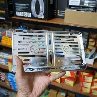 Tatakan Dudukan Plat Nomor Belakang Original Sip Chrome Vespa Px Excel
