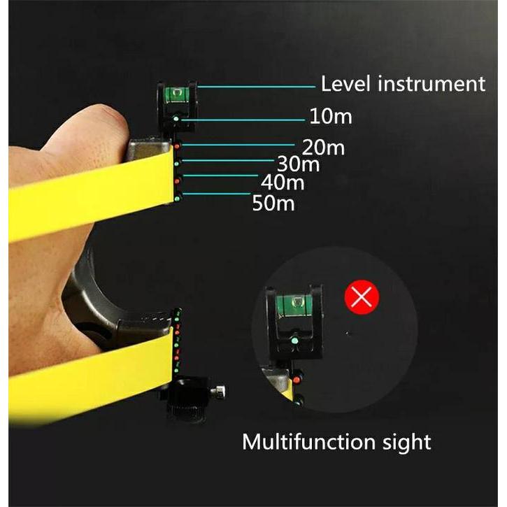 KETAPEL GREYHOUND FLATBAND SLINGSHOT WITH LED OPTIC SCOPE HARD RESIN