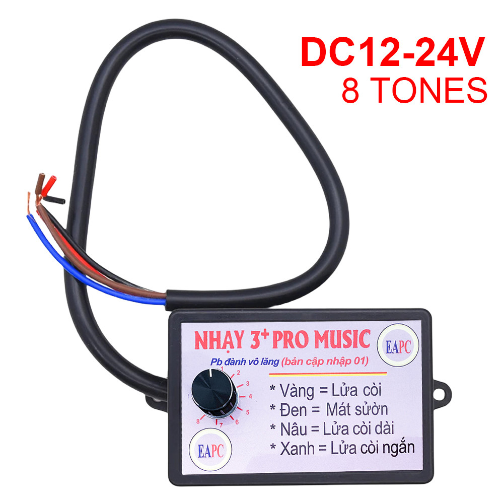 12-24V Electric Horn Speaker Sound Control Unit 8/12 Sound Volume Switching Car Motor Relay Music Bo