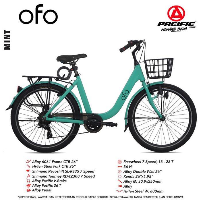 SEPEDA CTB MINI 26 INCH PACIFIC OFO 7 SPEED ALOY