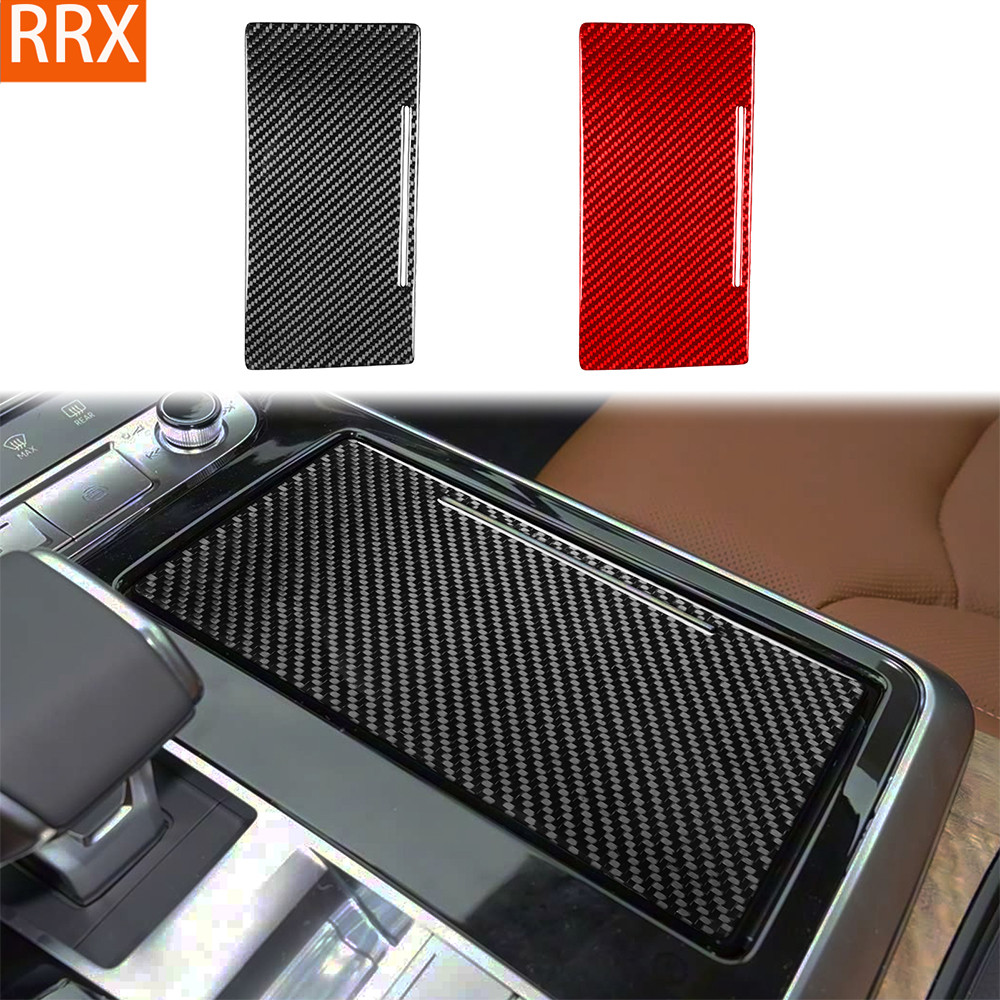 For Audi Q7 SQ7 Q8 SQ8 4M 2020-2025 Real Carbon Fiber Stickers Centre cup storage panel Car