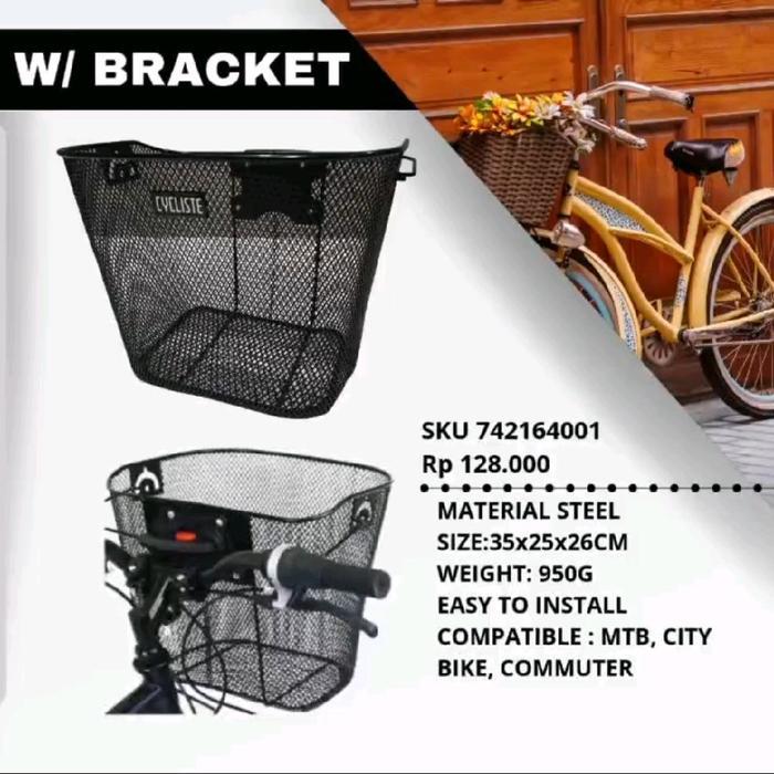 Keranjang Sepeda Cycliste Polygon bisa untuk Gunung MTB Lipat Portable rak mini CTB depan bisa