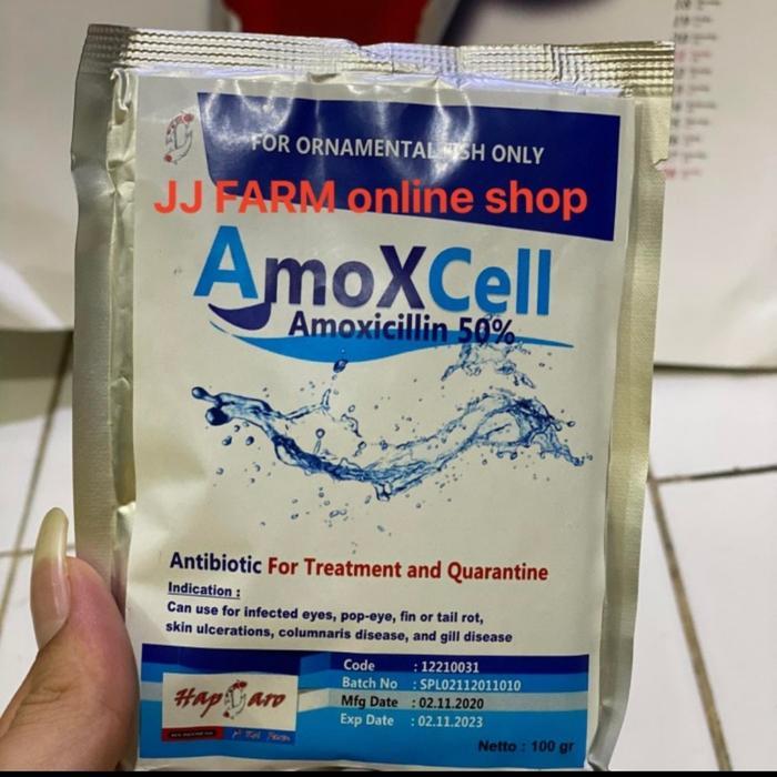 Amoxcell Amoxcel Obat Ikan Antibiotik Karantina 100Gr Ikan Koi Louhan #Gratisongkir