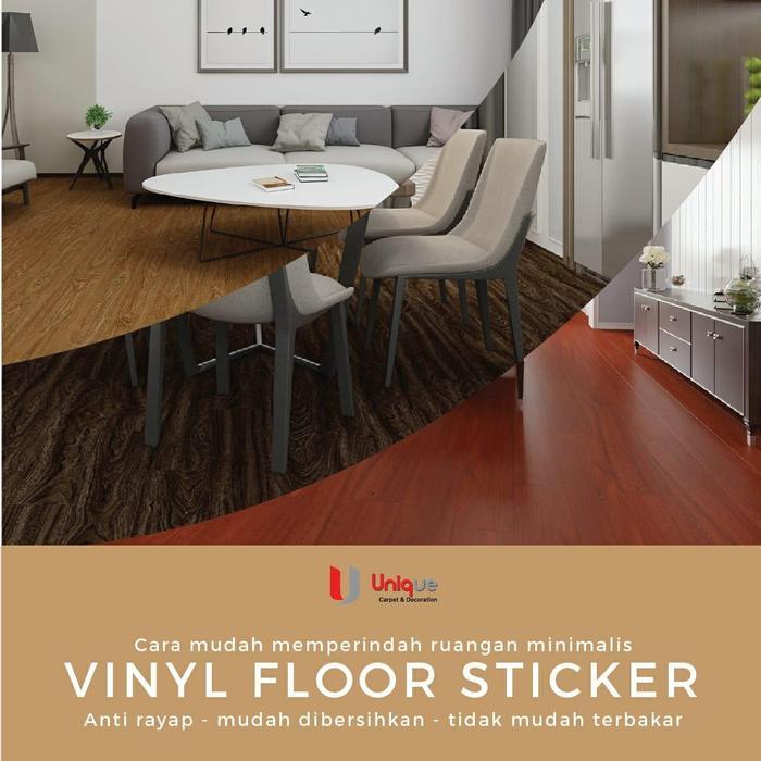 Lantai Vinyl Plank Sticker MURAH Tebal 2mm / Vinyl Lembaran Marvel