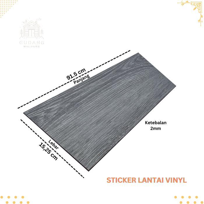 "New" Lantai Vinyl Stiker Kayu langsung tempel / Lantai vinyl PVC Anti air anti minyak anti noda /