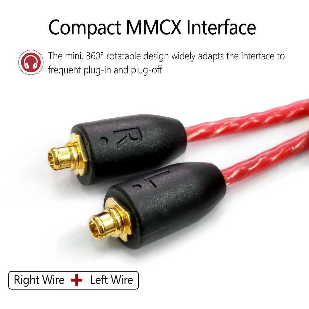 Brand 3.5MM to MMCX Earphone Upgrade Cable Audio Replacement Cable for SHURE SE215 SE425 SE535 UE900