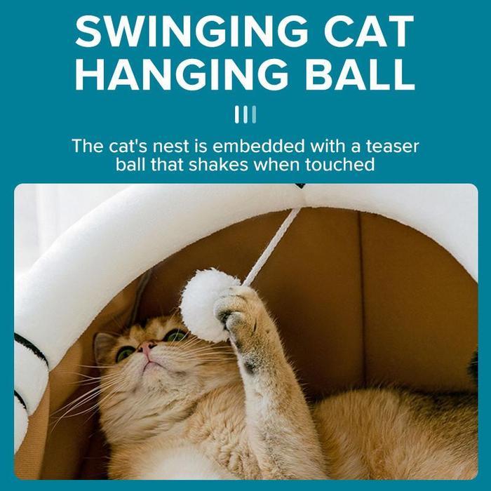 Tempat Tidur Kucing Dan Anjing - Tempat Tidur Sarang Hewan Peliharaan, Bentuk Lucu, Rumah Kucing
