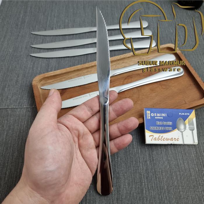 [6 Pcs] Pisau Steak Hotel Stainless Steel Knife (Plin-Stk) Terbaik