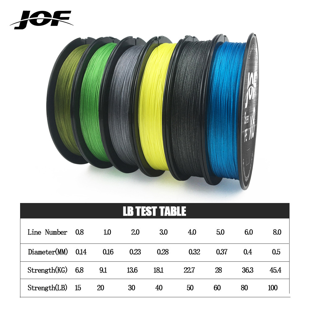 JOF 8 Strands Fishing Line 150M 300M 500M Multifilament Fishing Line Fishing Accessories Braided