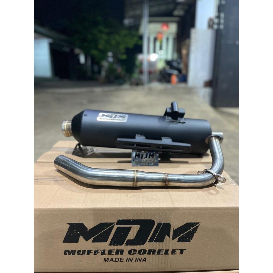 KENALPOT KONDOMAN MDM RACING MUFFLER VARIO NEW AREM NEW EMBLEM CUTTING NEW
