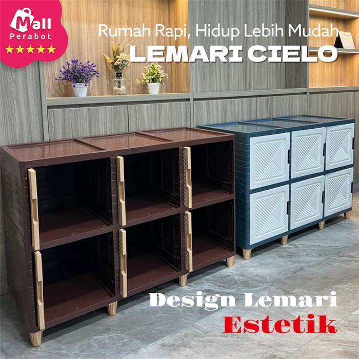 Mall Perabot Lemari Cielo Susun Meja Kabinet Tv 43 50 Inch Plastik Rak Serbaguna Rak Pakaian Baju