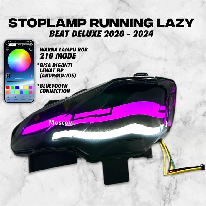 Lampu Stop Stoplamp Motor Beat New Gen 1 Beat Deluxe 2020 2021 2022 2023 2024 Custom Lazy Rgb Lampu