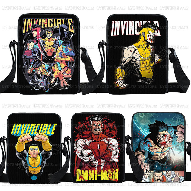 Invincible Hero Print Crossbody Bags Comic Omni Mark Women Men Handbags Shoulder Bags for Travel