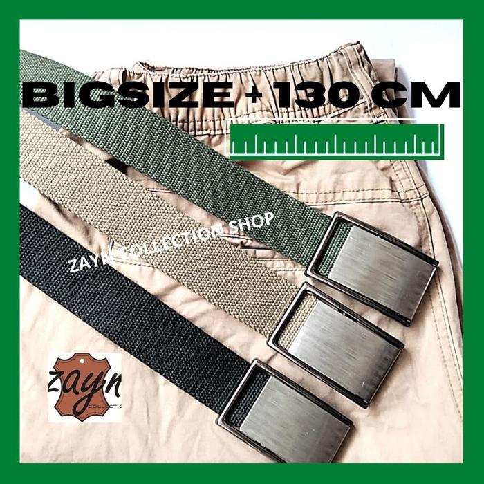 IKAT PINGGANG PRIA WANITA GESPER KATUN KANVAS PANJANG 130*4CM JUMBO