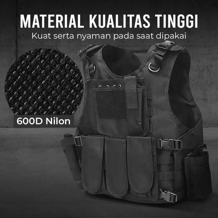 Rompi Taktis Jpc Tactical Vest Outdoor - Rompi Paintball Pria Army