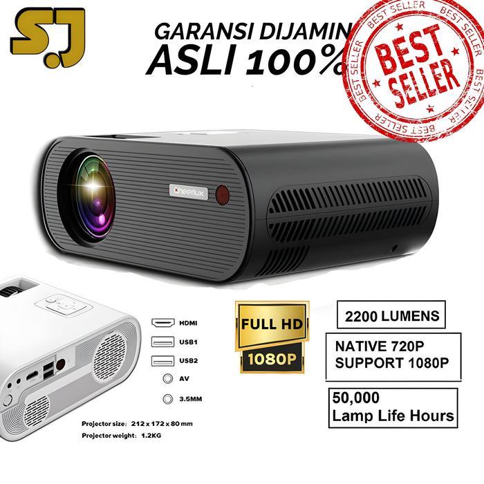 Proyektor Projektor Terbaru 2023 Layar Tancap Projektor C10 Wifi Projector 720P (2600 Lumens)
