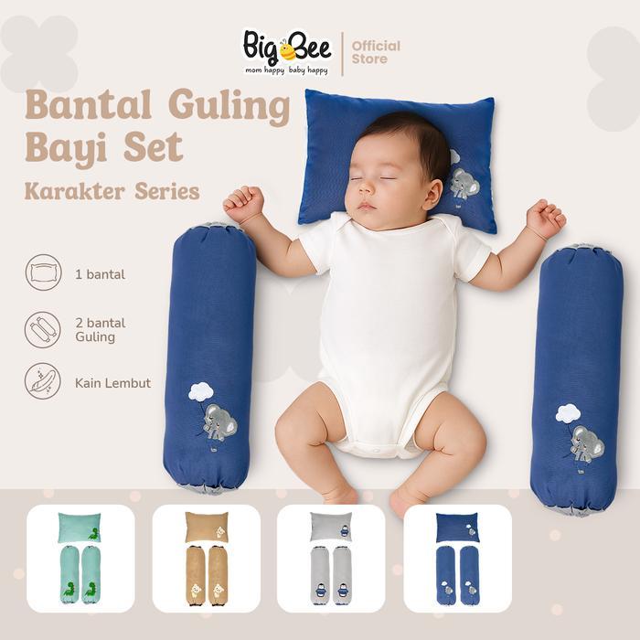 PROMOO Big Bee Bantal Guling Bayi Set Karakter Series Bahan Halus Tidak Berbulu Murah