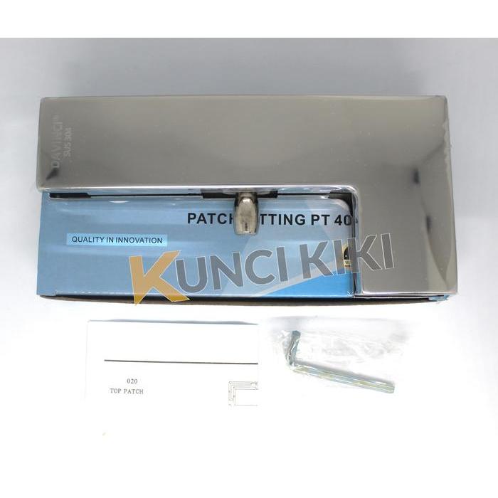 Penjepit Engsel Pintu Kaca Atas L Patch Fitting PT 40 Davinci