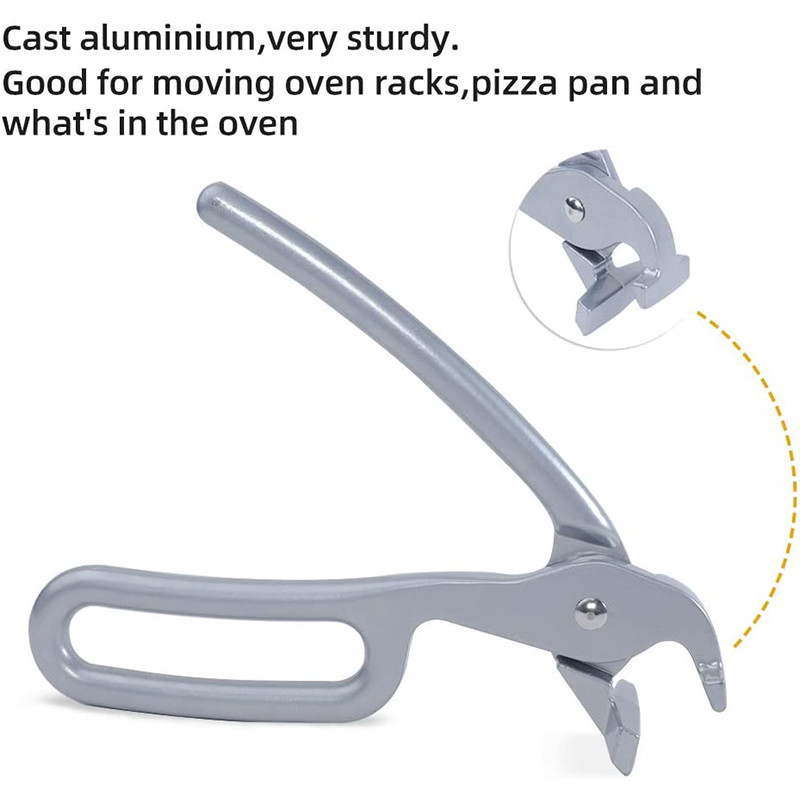 LMETJMA Pizza Pan Gripper Cast Aluminum Anti-Scald Baking Pan Gripper Bowl Pot Plate Pizza Oven